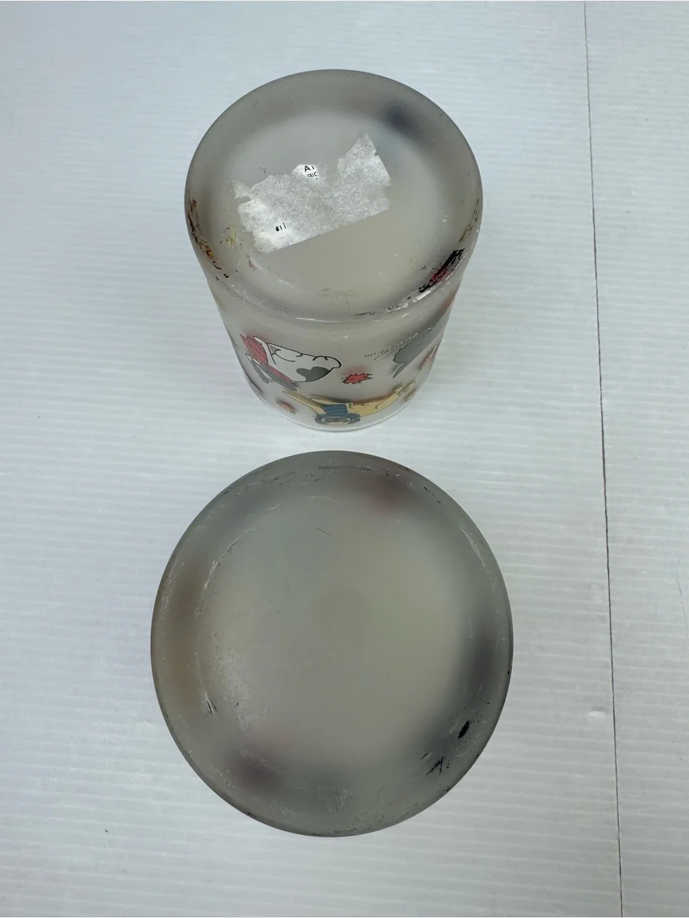 Culver Ltd Frosted Glasses Dogs In Scarves Set Of 2 Rocks Tumblers Flawed As Is